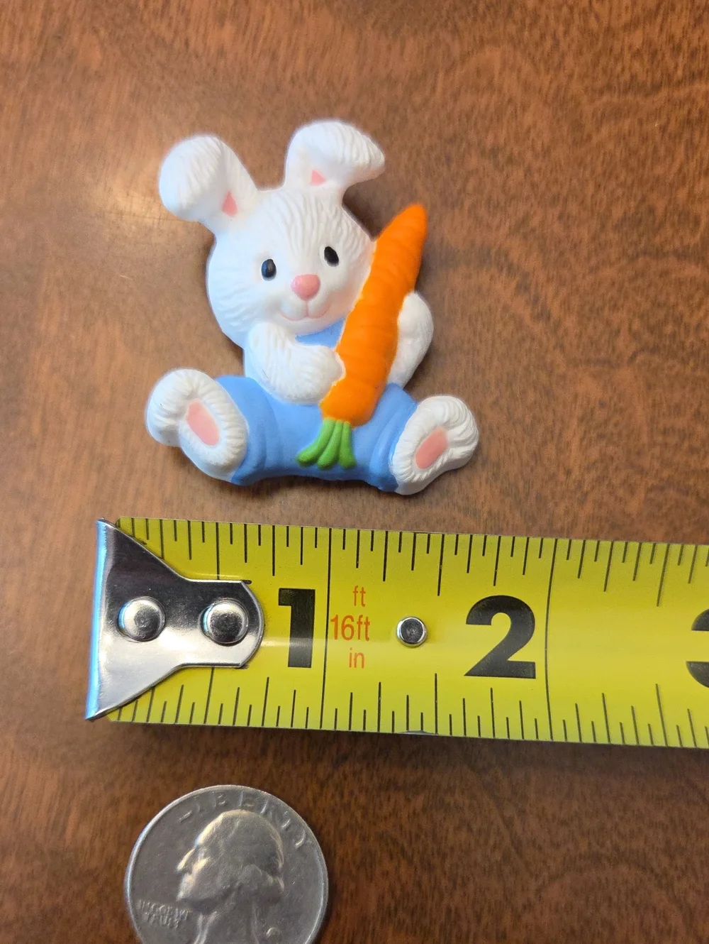 Cute Bunny with Carrot Pin/ Brooch By Gibson Greetings Inc